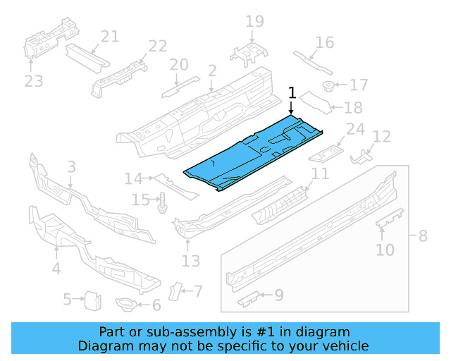 Floor Pan 5Q0-803-206 - View 9