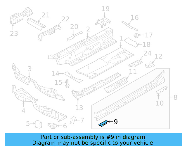 Sill Reinforcement 5Q0-802-307 - View 13
