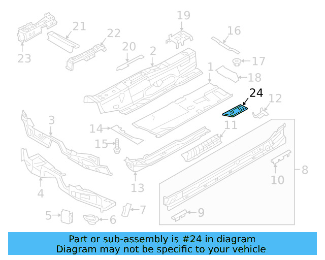 Floor Pan Reinforcement 5Q0-803-075-A - View 6