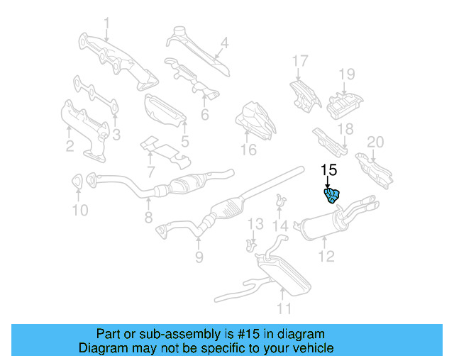 Exhaust System Hanger 8D0-253-149 - View 3