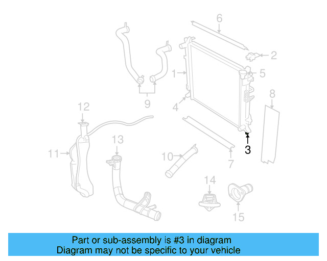Radiator Lower Insulator 7B0-121-367-B - View 3
