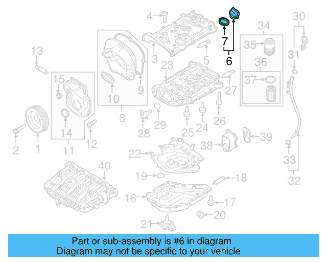 Filler Cap 06K-103-485-D - View 53