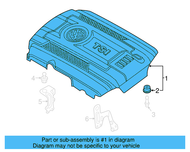 Engine Cover 06K-103-925-CM - View 8