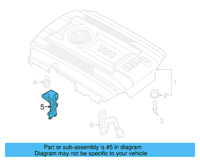 Engine Cover Bracket 06K-103-390-AE - View 7