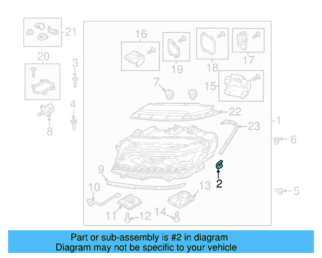 Headlamp Assembly U WHT-006-406 - View 15