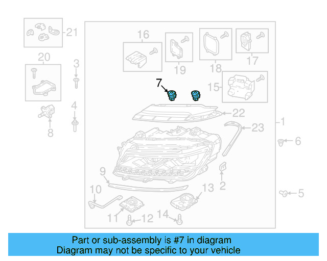Headlamp Assembly Spacer 3G1-941-141 - View 8
