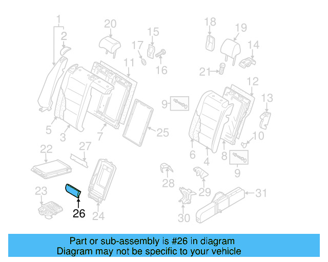 Seat Back Cushion 1K5-885-873-H-83V - View 6