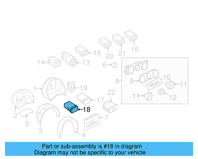 Stab Control Switch 1C0-927-134-20H - View 3