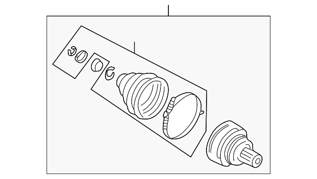 Outer Joint Assembly 8D0-498-099-CX - View 3