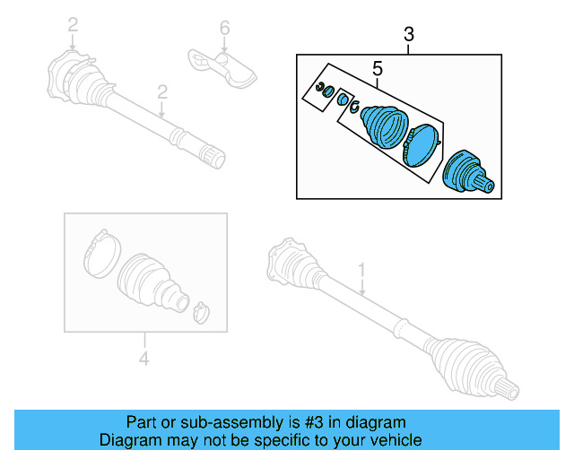 Outer Joint Assembly 8D0-498-099-CX - View 4
