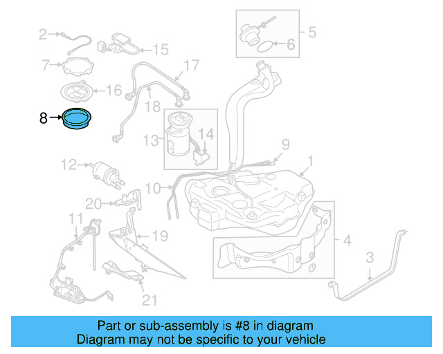 Fuel Pump Assembly Seal 1J0-919-133-B - View 77