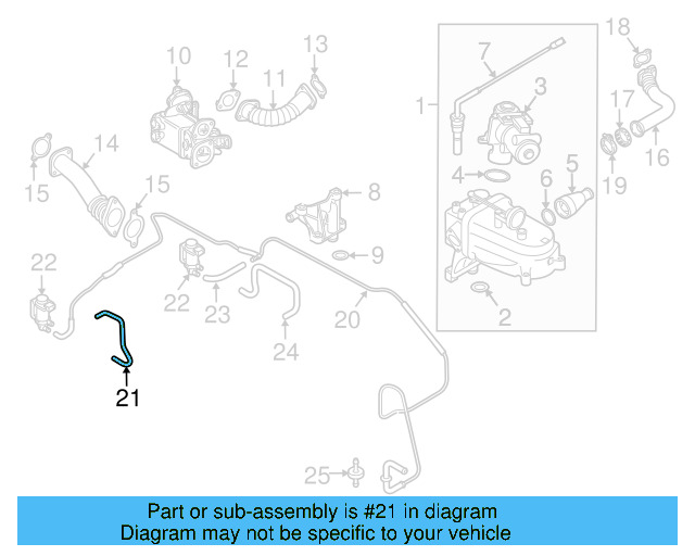 Vacuum Hose 059-131-492-AA - View 8