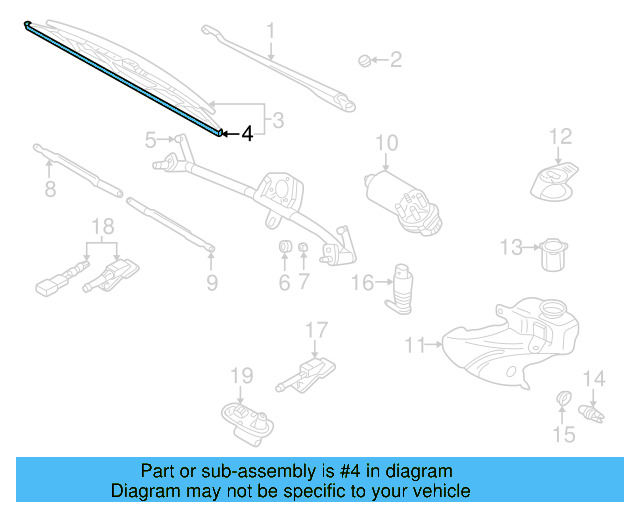 Back Glass Wiper Blade Refill 895-955-429-A - View 19