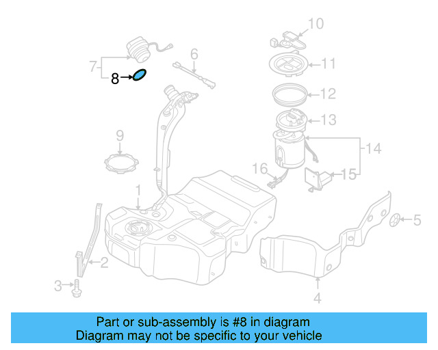 Fuel Cap Seal 1K0-201-557-A - View 58