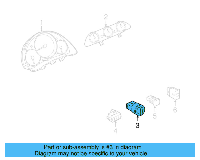 Headlamp Switch 5C6-941-531-C-APV - View 6