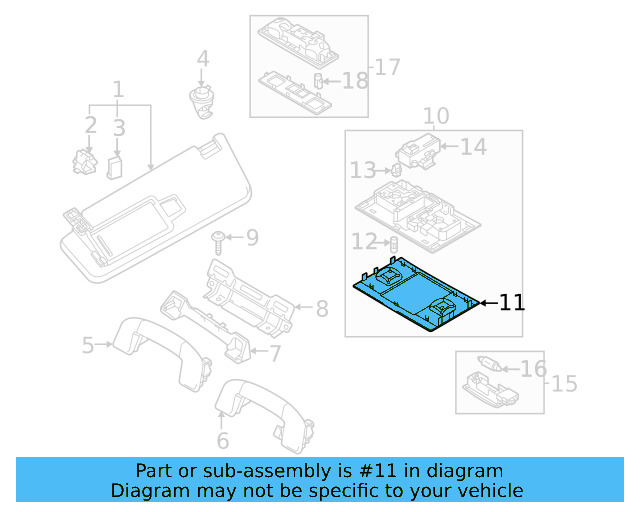 Map Lamp Lens 3CN-947-133-A-ZA2 - View 5