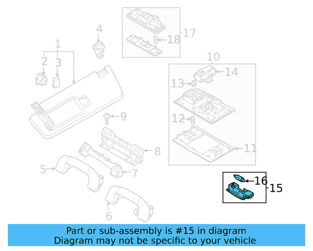 Visor Lamp 1K0-947-109-Y20 - View 54