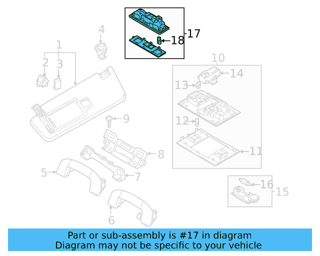 Dome Lamp Assembly 3CN-947-290-ZA2 - View 6