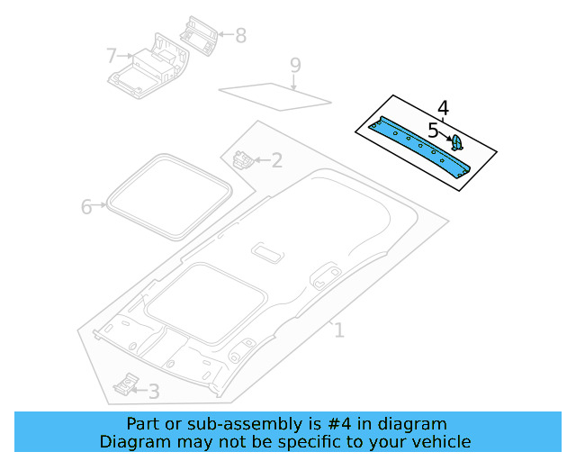 Rear Header Trim 5GM-867-617-ZA2 - View 5
