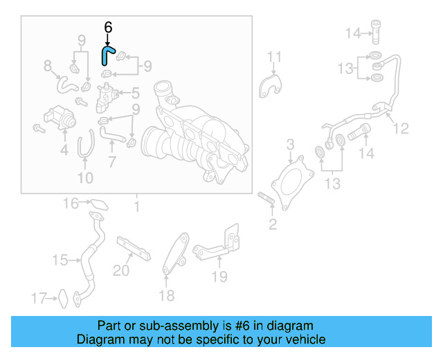 Upper Hose 06F-145-718-R - View 2