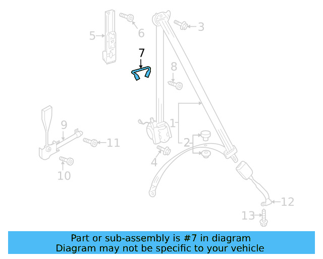 Seat Belt Guide 5G0-857-817 - View 24