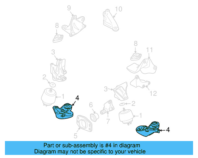 Mount Bracket 8E0-199-351-M - View 4