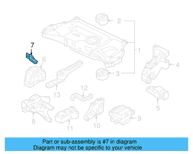 Motor Mount Support 1K0-199-588 - View 108