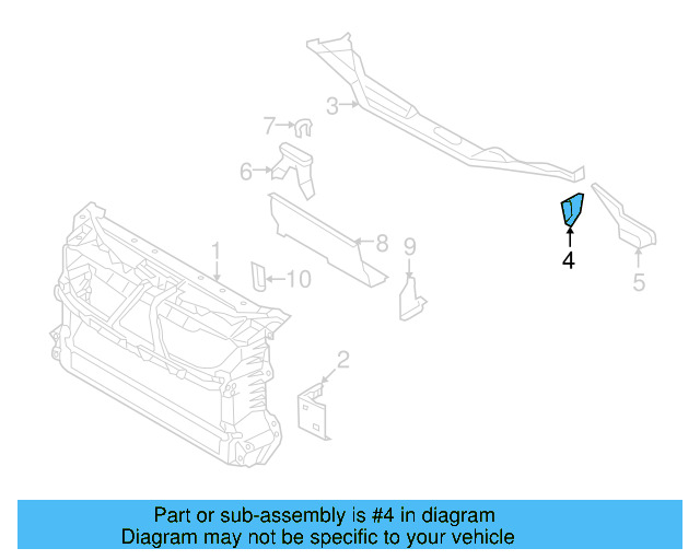 Upper Tie Bar Filler 3D1-805-087-B - View 5