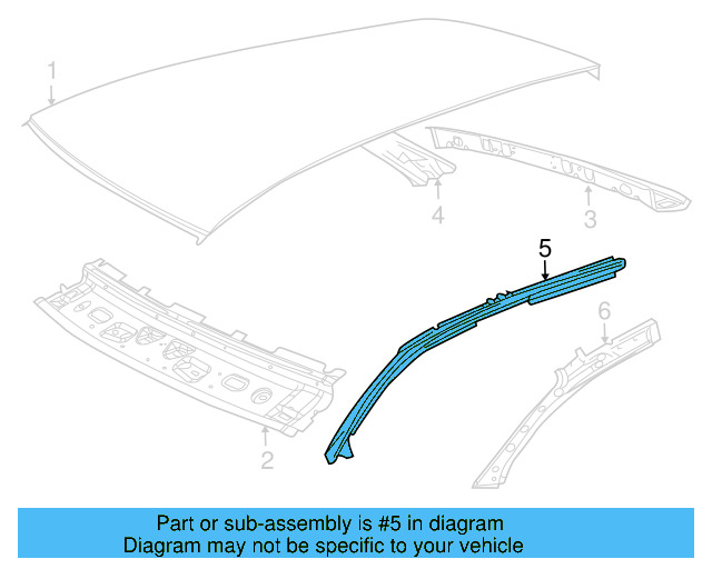 Roof Drip Molding 1K9-809-437 - View 3