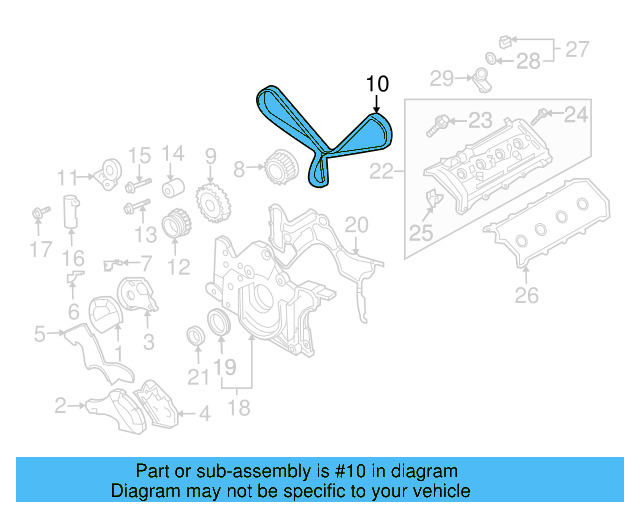 Timing Belt 078-109-119-J - View 14