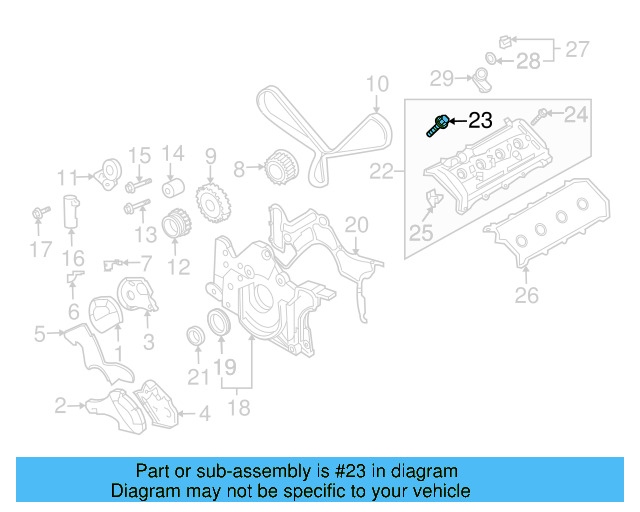 Valve Cover Bolt 077-103-831-E - View 9