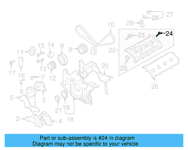 Valve Cover Bolt 077-103-831-E - View 7