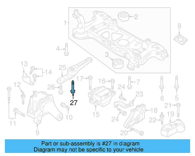 Rear Support Mount Bolt N-911-671-01 - View 81