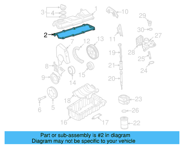 Engine Valve Cover Gasket 051-103-483-A - View 8
