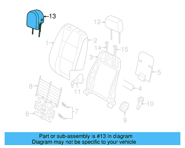 Headrest 5K0-881-901-Q-YCG - View 3