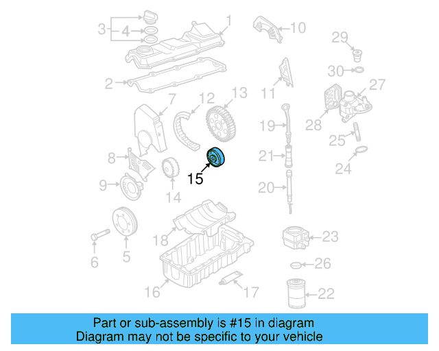 Engine Timing Belt Tensioner 06A-109-479-F - View 14