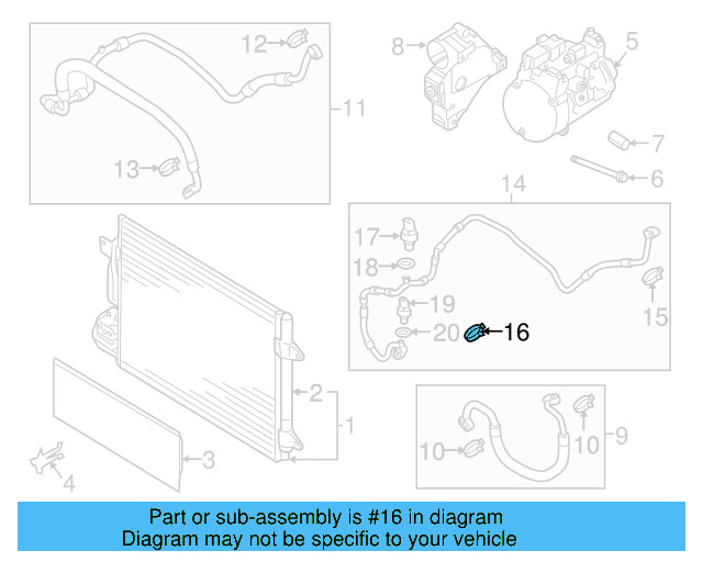 A/C Refrigerant Line O 3D0-260-749-C - View 79