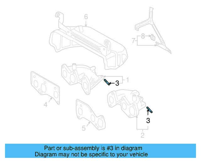 Exhaust Manifold Stud N-044-520-3 - View 3