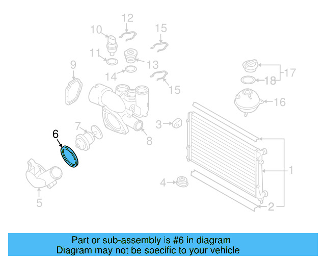 Engine Coolant Thermostat Gasket N-901-368-02 - View 12