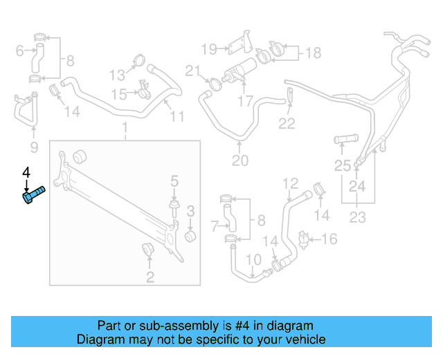 Auxiliary Radiator Screw N-105-539-02 - View 4
