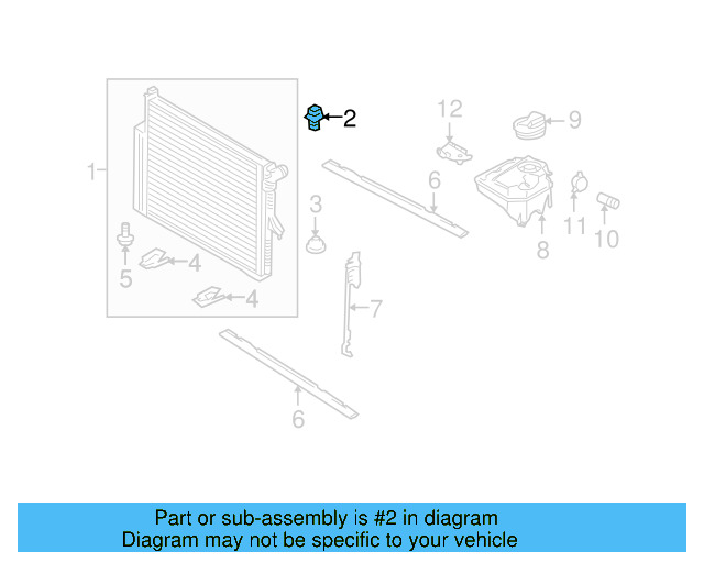 Radiator Upper Insulator 7L0-121-276-A - View 15