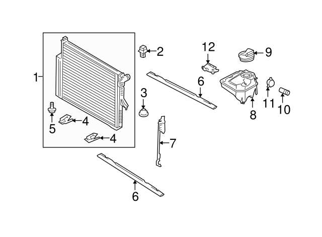 Radiator Lower Insulator 7L0-121-275 - View 14