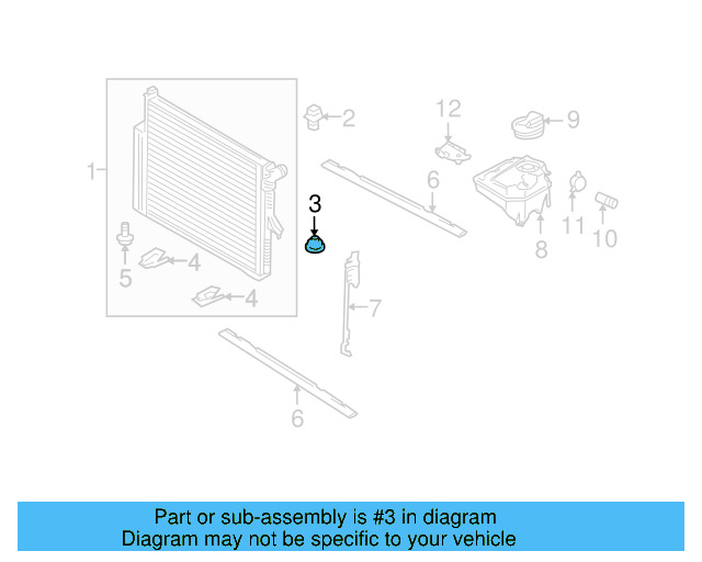 Radiator Lower Insulator 7L0-121-275 - View 15