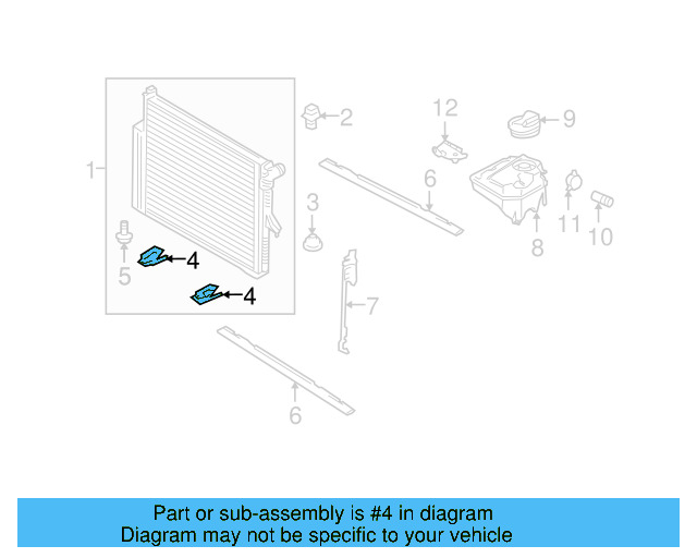 Radiator Lower Bracket 7L0-121-079-A - View 13