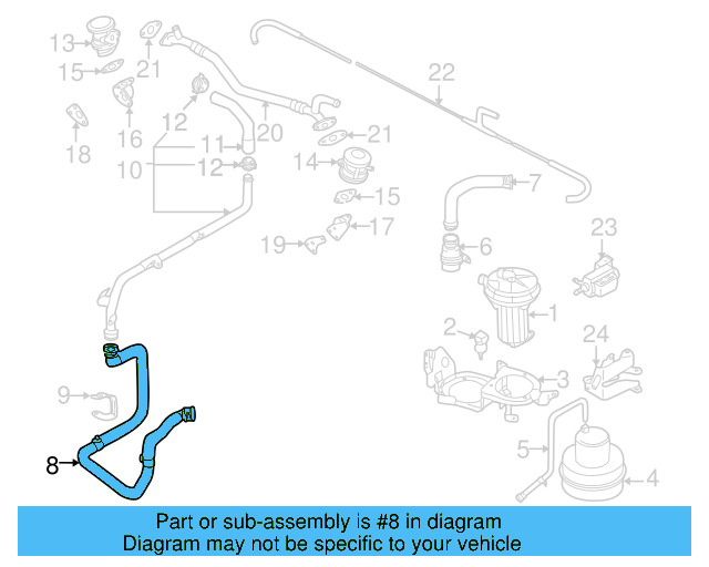 Intake Pipe 3D0-131-149 - View 13