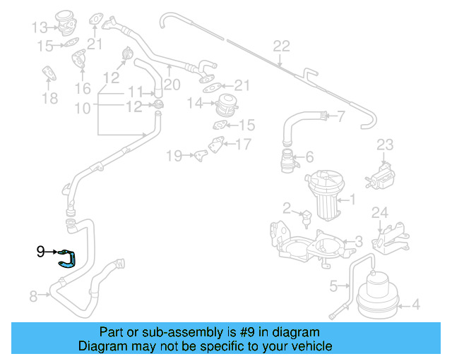Pressure Hose Bracket 3D0-131-561-B - View 3