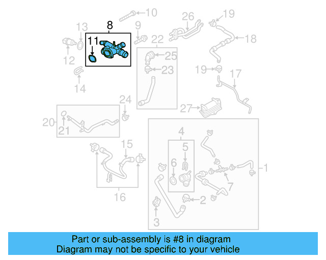 Engine Coolant Outlet Flange 03L-121-132-Q - View 18