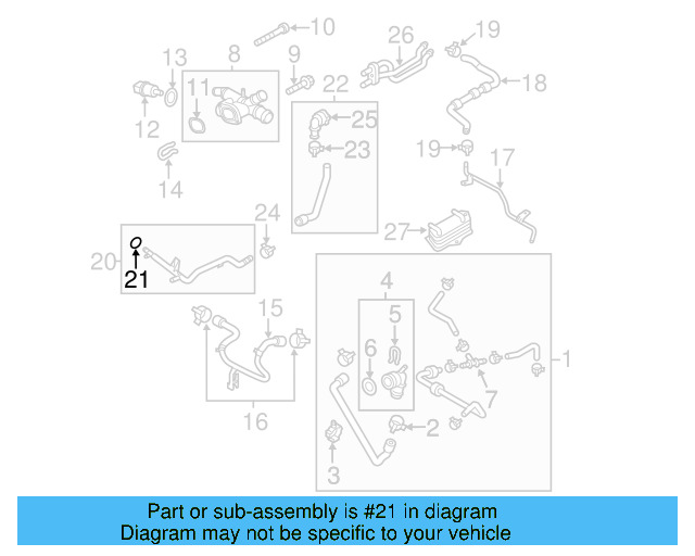 Engine Coolant Pipe O 06B-121-687 - View 13