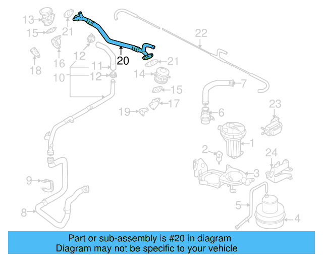 Intake Pipe 3D0-131-149 - View 3