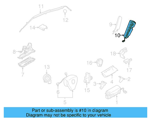 Side Impact Inflator Module 3C1-880-242-A - View 6